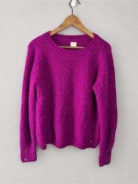 Des Petits Hauts Darcy Sweater Fuchsia Pullover Size Small Kid Mohair Wool Blend